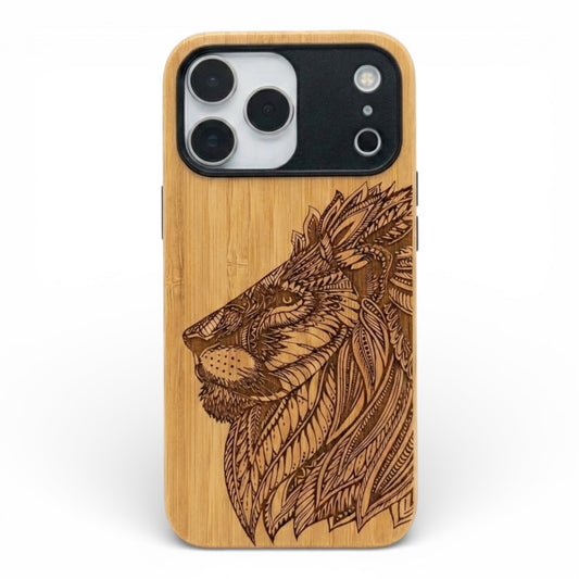 Lion Eden Case made with Bamboo for the iPhone 17 Pro Max