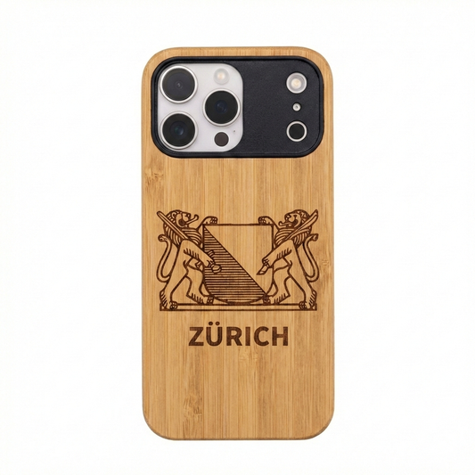 Zurich Coat of Arms Eden Case made with Bamboo for the iPhone 17 Pro Max