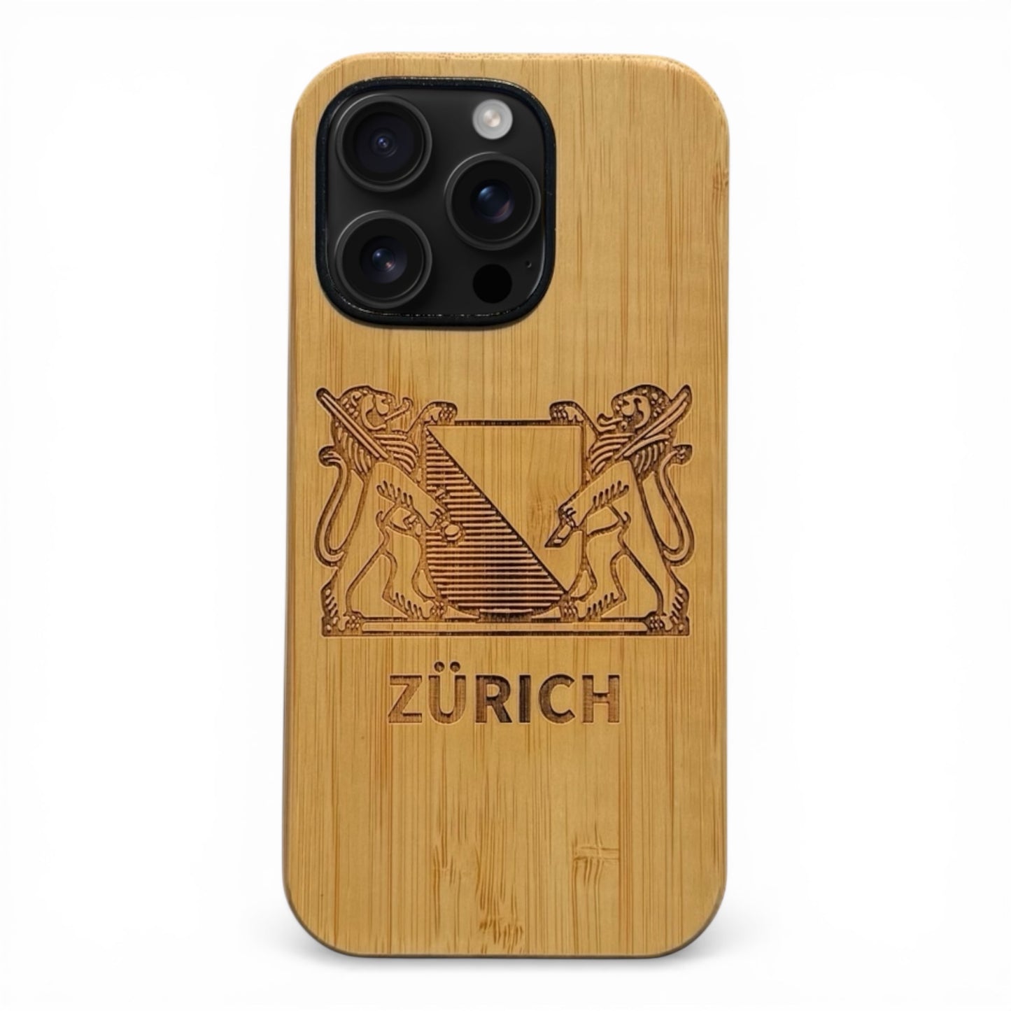 Zürich Wappen Eden Case aus Bambus für das iPhone 16 Pro Max