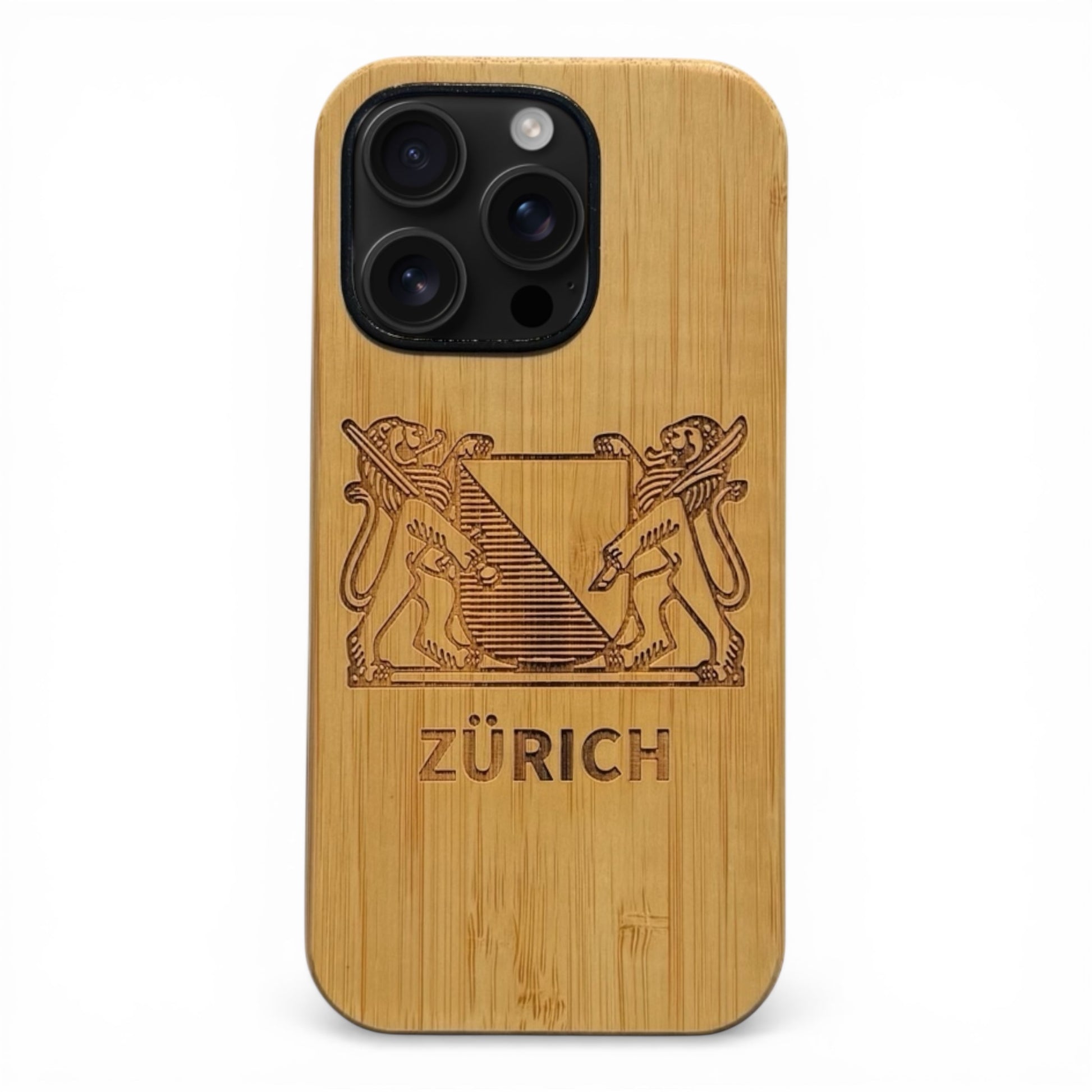 Zürich Wappen Eden Case aus Bambus für das iPhone 16 Pro Max