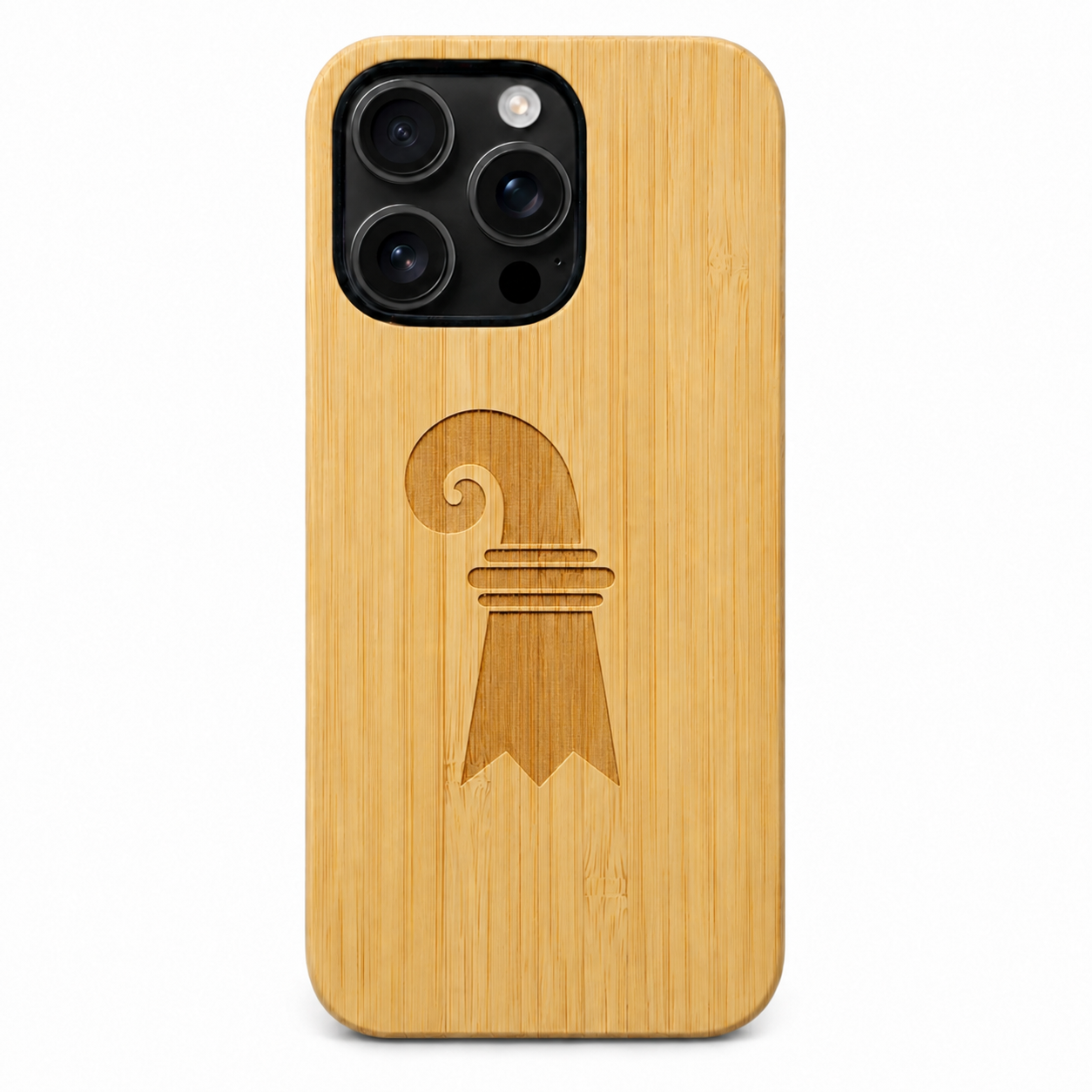 Eden Baslerstab Bambus Case für iPhone 16 Pro und 16 Pro Max – Rückansicht