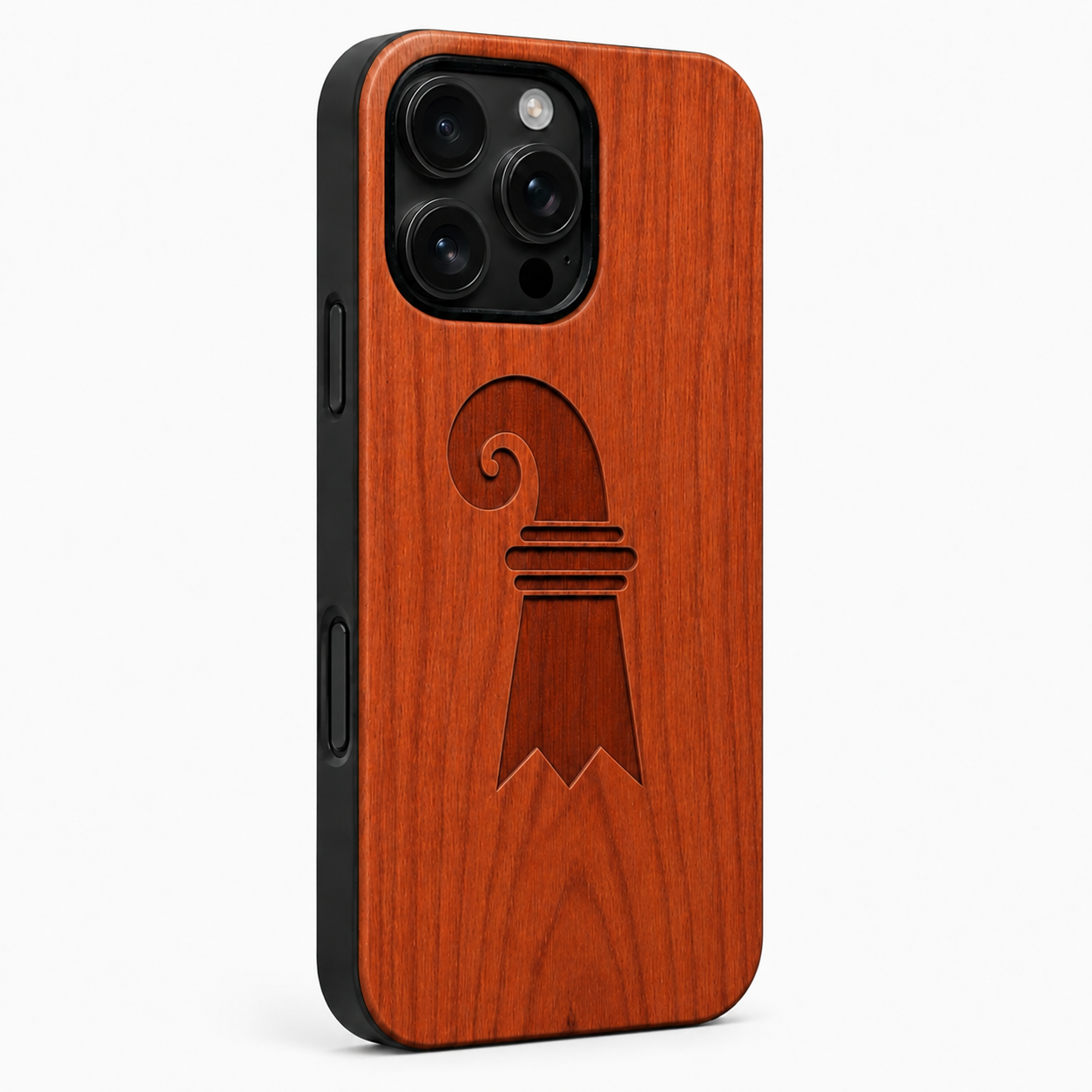 Eden Baslerstab Kirschholz Case für iPhone 16 Pro – Camera-Control-Taste