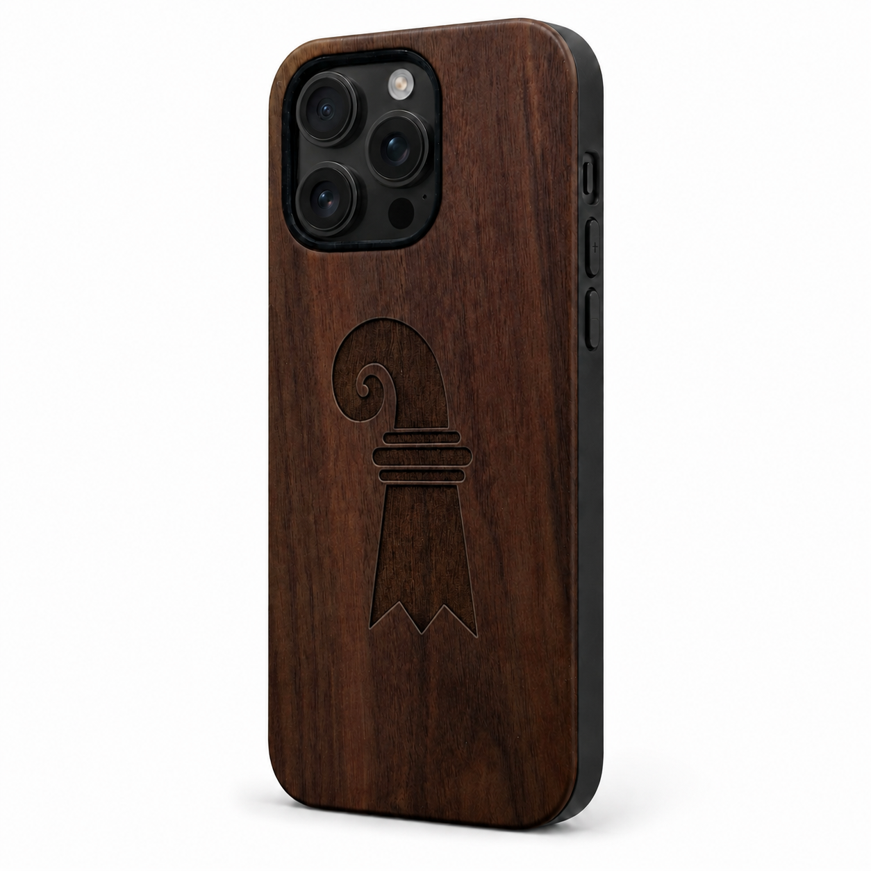 Eden Baslerstab Nussbaum Case für iPhone 16 Pro und 16 Pro Max – Lautstärketasten