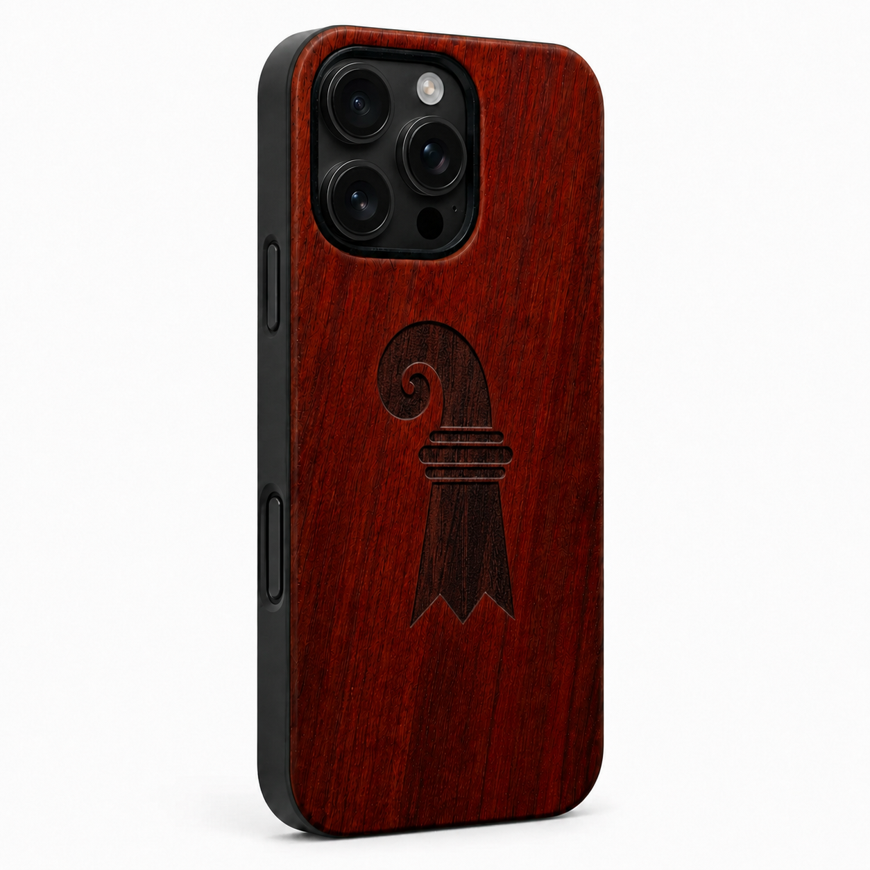Eden Baslerstab Rosenholz Case für iPhone 16 Pro und 16 Pro Max – Camera Control Taste