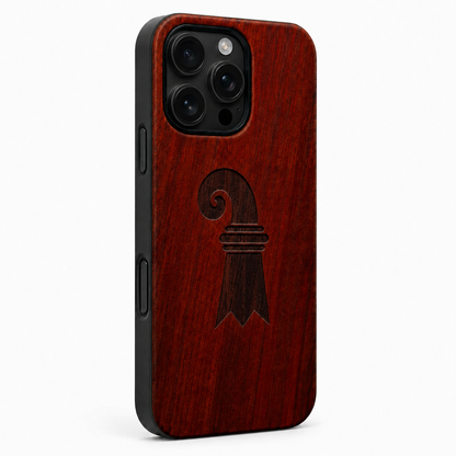 Eden Baslerstab Rosenholz Case für iPhone 16 Pro und 16 Pro Max – Camera Control Taste