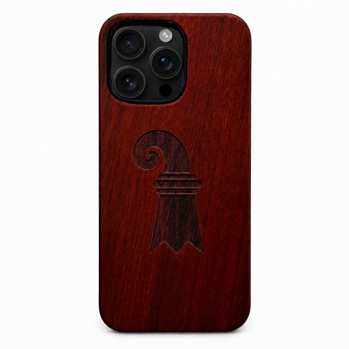Eden Baslerstab Rosenholz Case für iPhone 16 Pro und 16 Pro Max – Rückansicht