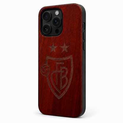 Eden FC Basel Rosenholz Case für iPhone 16 Pro und 16 Pro Max – Lautstärketasten