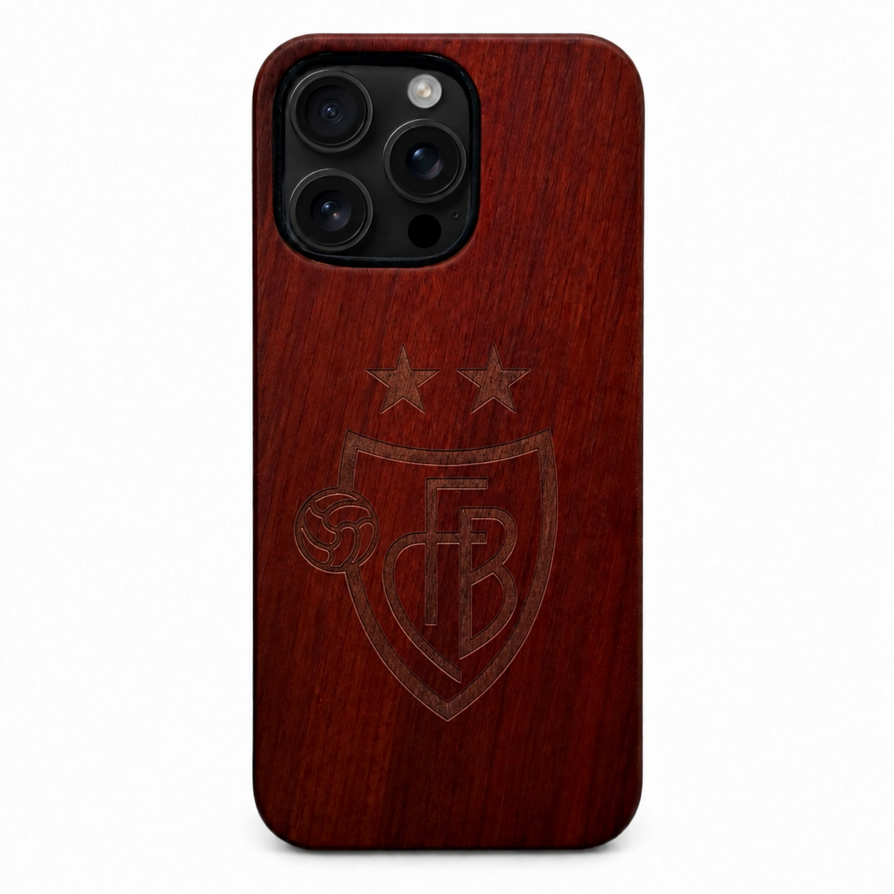 Eden FC Basel Rosenholz Case für iPhone 16 Pro und 16 Pro Max – Rückansicht