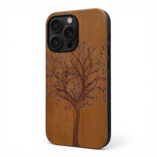 Tree of Life Eden Case made with Cherry Wood for the iPhone 16 Pro Max