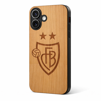 FC Basel Eden Case made with Cherry Wood for the iPhone 16 with MagSafe