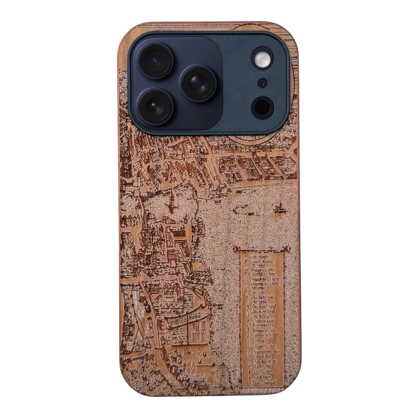 Zurich Merian Eden Case made with Cherry Wood for the iPhone 17 Pro Max