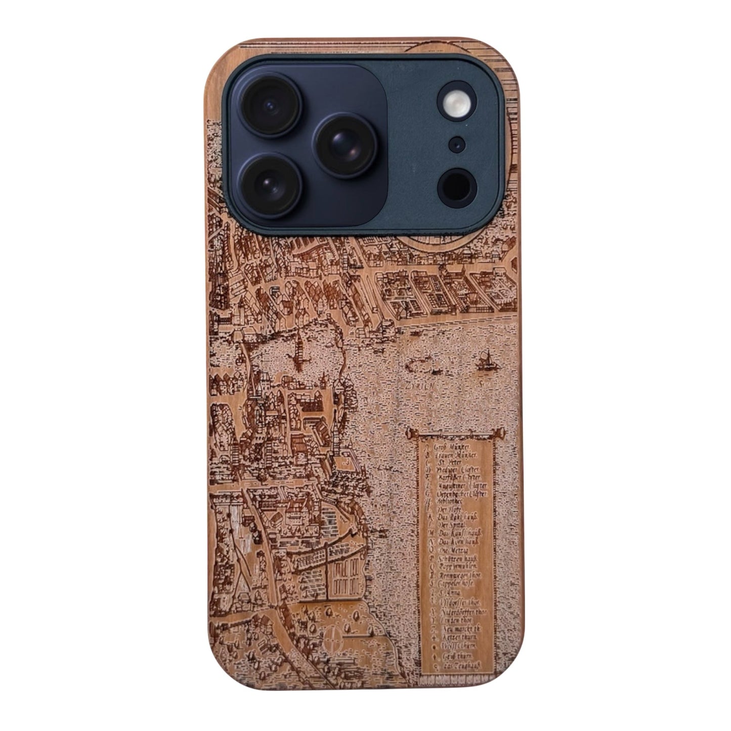 Zurich Merian Eden Case made with Cherry Wood for the iPhone 17 Pro Max