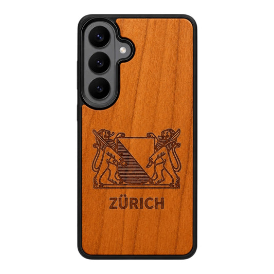 Zürich Wappen Eden Case aus Kirschholz für das Samsung Galaxy S26 mit MagSafe