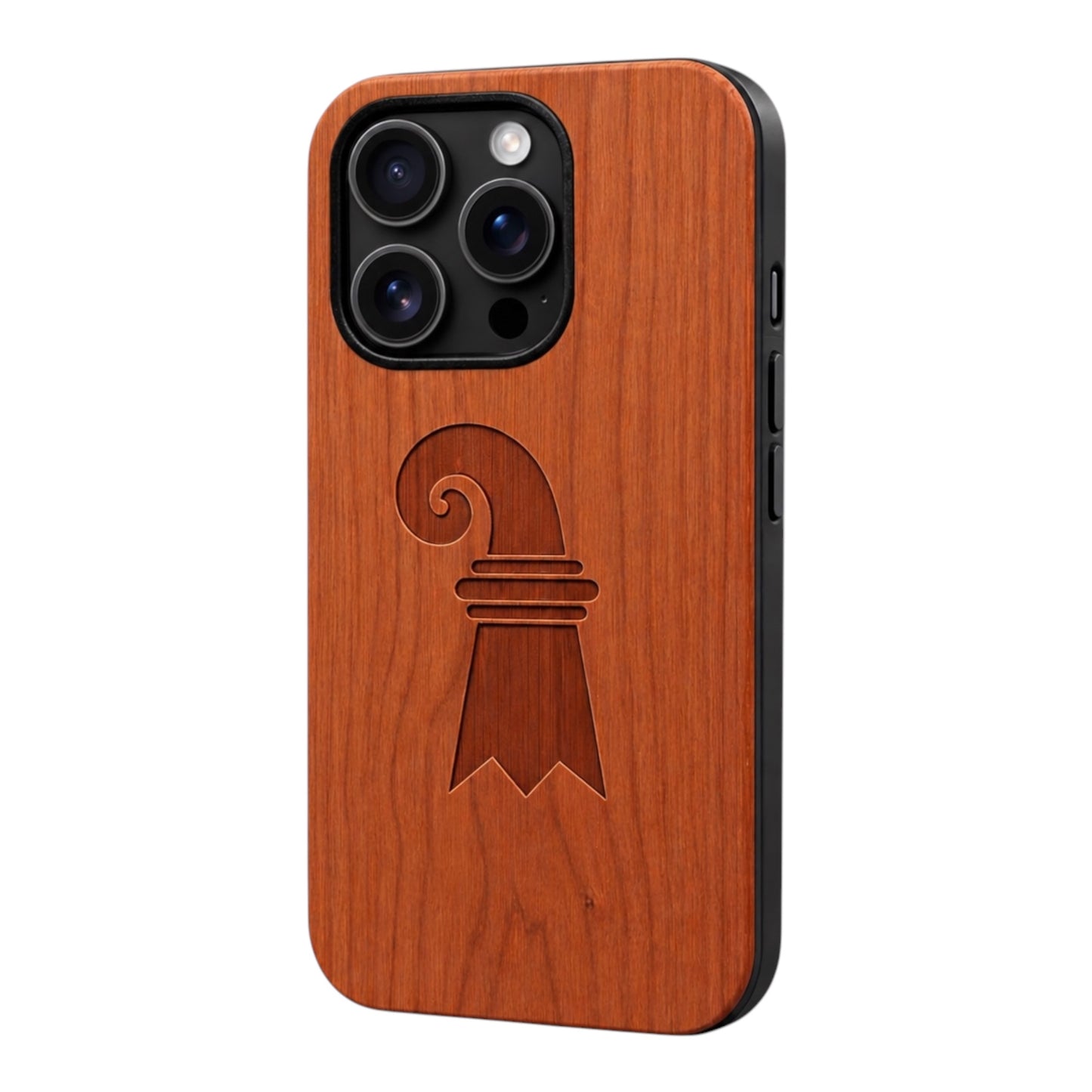 Baslerstab Case made with Cherry Wood for the iPhone 16 Pro Max with MagSafe
