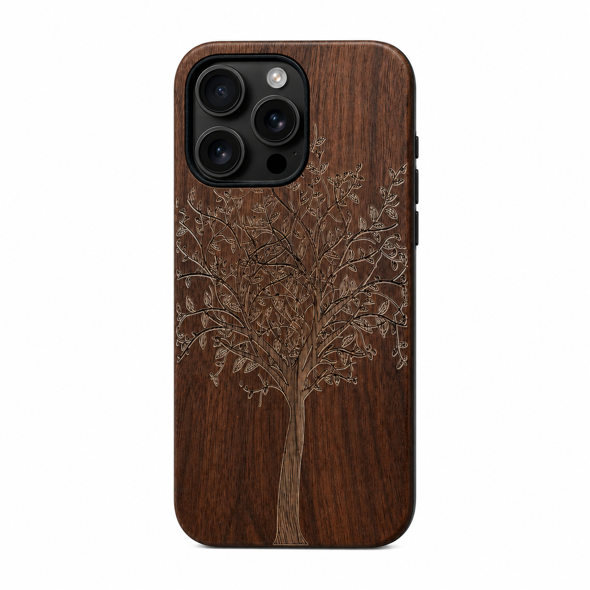 Eden Lebensbaum Nussbaum Case für iPhone 16 Pro und 16 Pro Max – Rückansicht