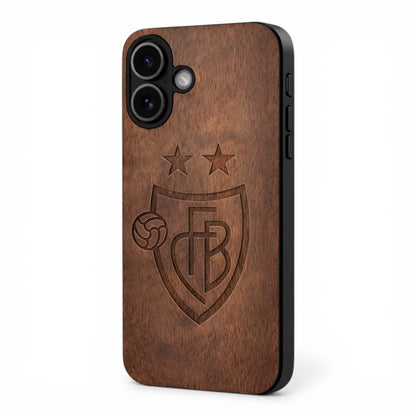 FC Basel Eden Case aus Nussbaumholz für das iPhone 17 mit MagSafe