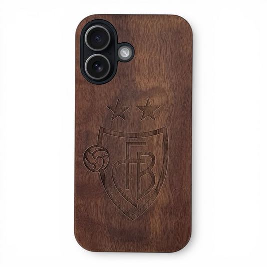 FC Basel Eden Case made with Walnut Wood for the iPhone 17 with MagSafe