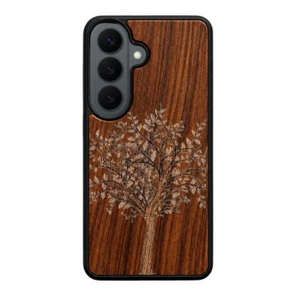 Lebensbaum Eden Case aus Nussbaumholz für das Samsung Galaxy S26 mit MagSafe