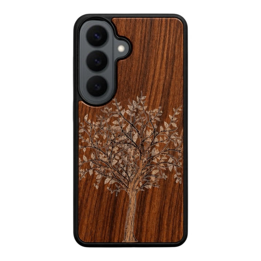 Lebensbaum Eden Case aus Nussbaumholz für das Samsung Galaxy S26 mit MagSafe