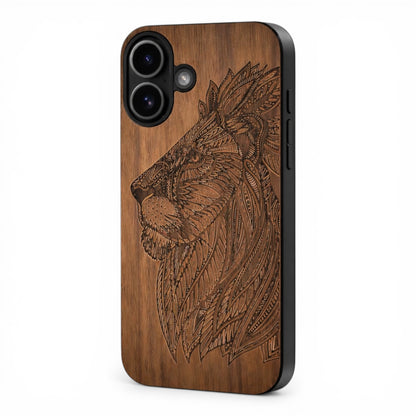 Lion Eden Case made with Walnut Wood for the iPhone 17 with MagSafe