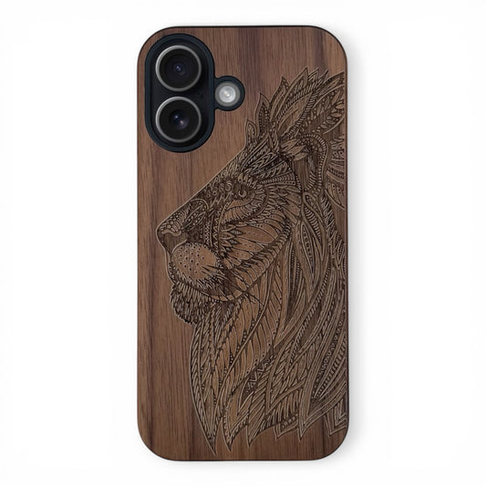 Lion Eden Case made with Walnut Wood for the iPhone 17 with MagSafe