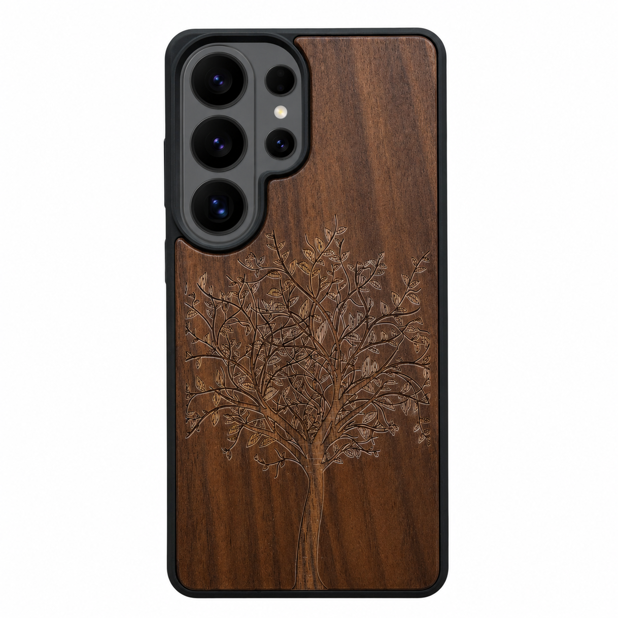 Lebensbaum Eden Case aus Nussbaumholz für das Samsung Galaxy S26 Ultra mit MagSafe