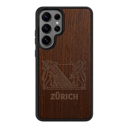 Zürich Wappen Eden Case aus Nussbaumholz für das Samsung Galaxy S26 Ultra mit MagSafe