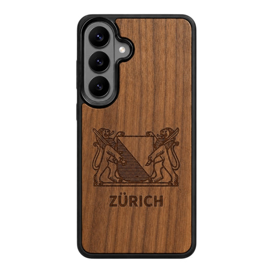 Zürich Wappen Eden Case aus Nussbaumholz für das Samsung Galaxy S26 mit MagSafe