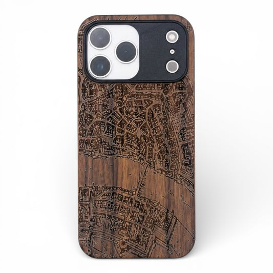 Basel Merian Eden Case made with Walnut Wood for the iPhone 17 Pro Max