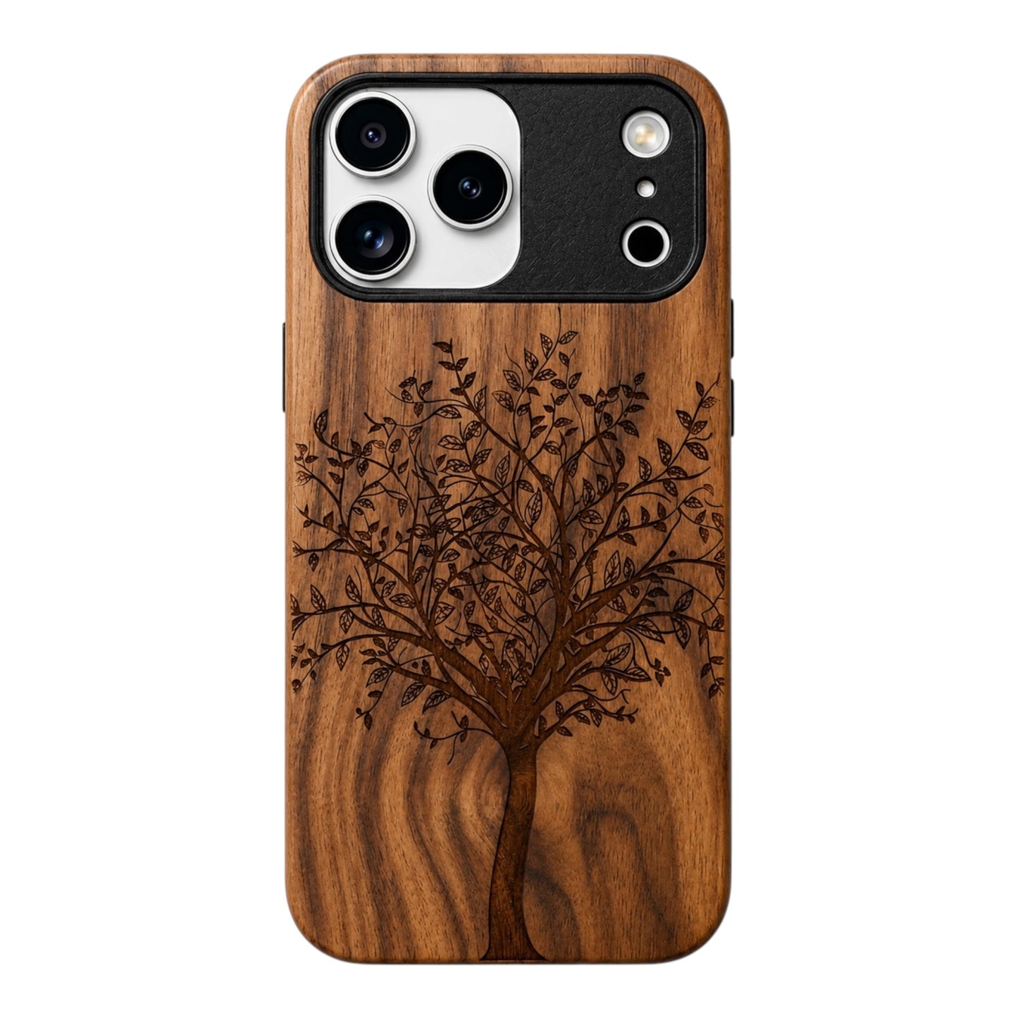 Tree of Life Eden Case made with Walnut Wood for the iPhone 17 Pro