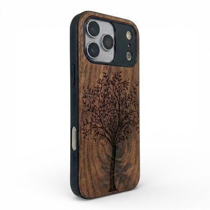 Tree of Life Eden Case made with Walnut Wood for the iPhone 17 Pro Max
