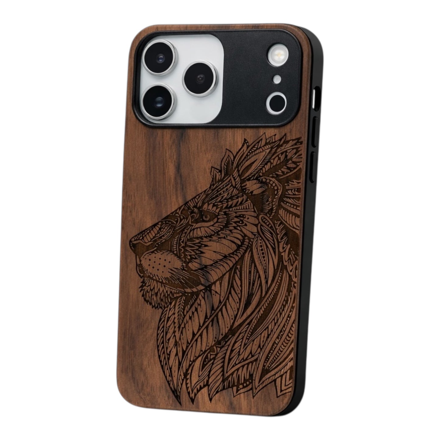 Lion Eden Case made with Walnut Wood for the iPhone 17 Pro Max