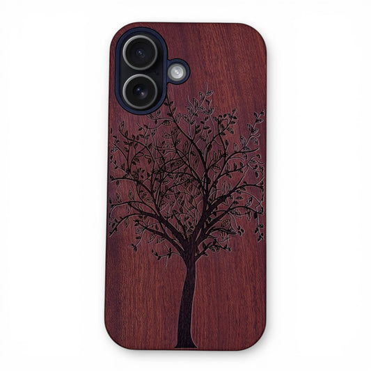 Tree of Life Eden Case made with Rose Wood for iPhone 16 with MagSafe