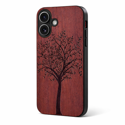 Lebensbaum Eden Case aus Rosenholz für das iPhone 17 mit MagSafe
