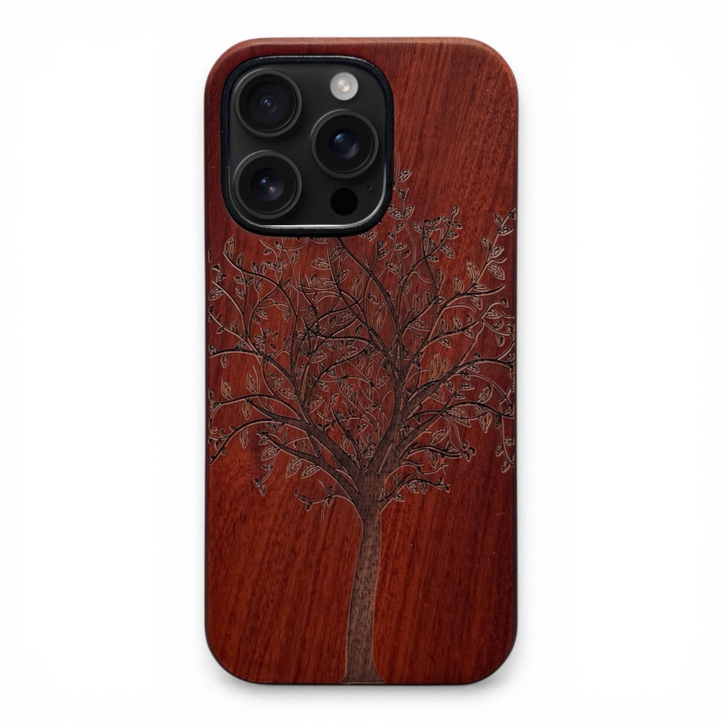Lebensbaum Eden Case aus Rosenholz für das iPhone 16 Pro Max