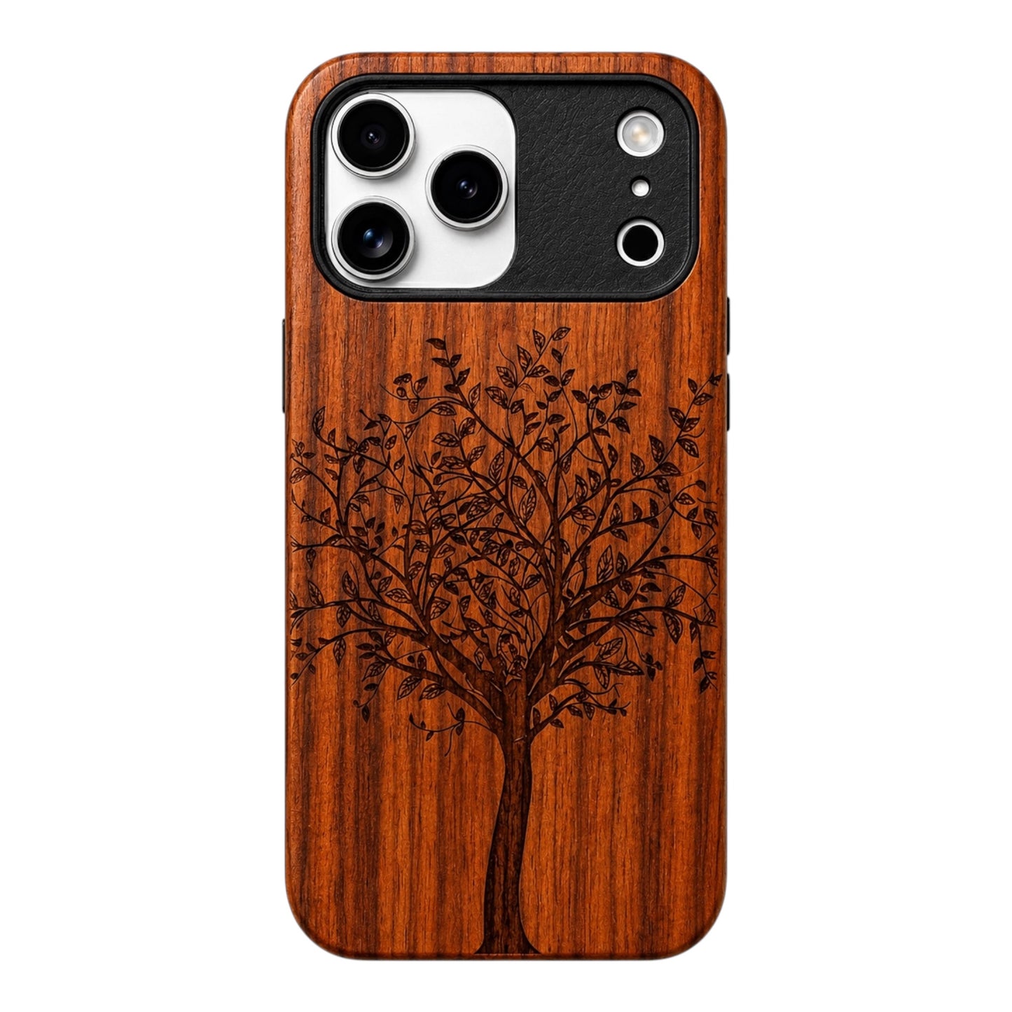 Tree of Life Eden Case made with Rose Wood for the iPhone 17 Pro