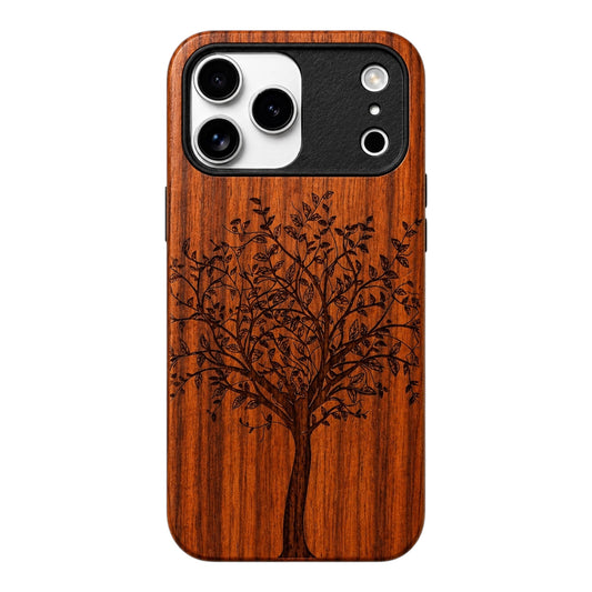 Tree of Life Eden Case made with Rose Wood for the iPhone 17 Pro