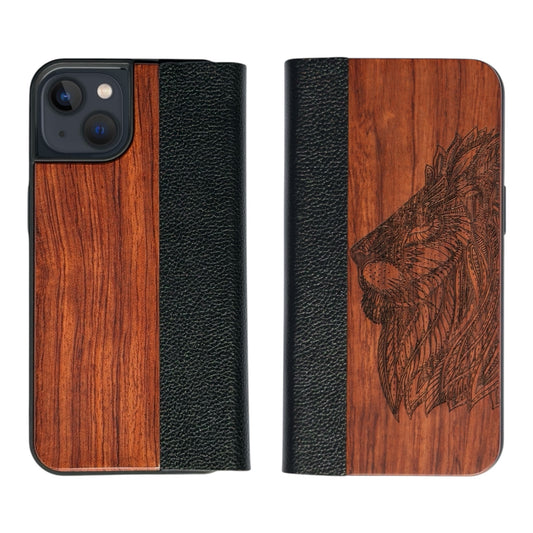 Rosenholz Löwe Eden Wallet Case für das iPhone 13/14/16E