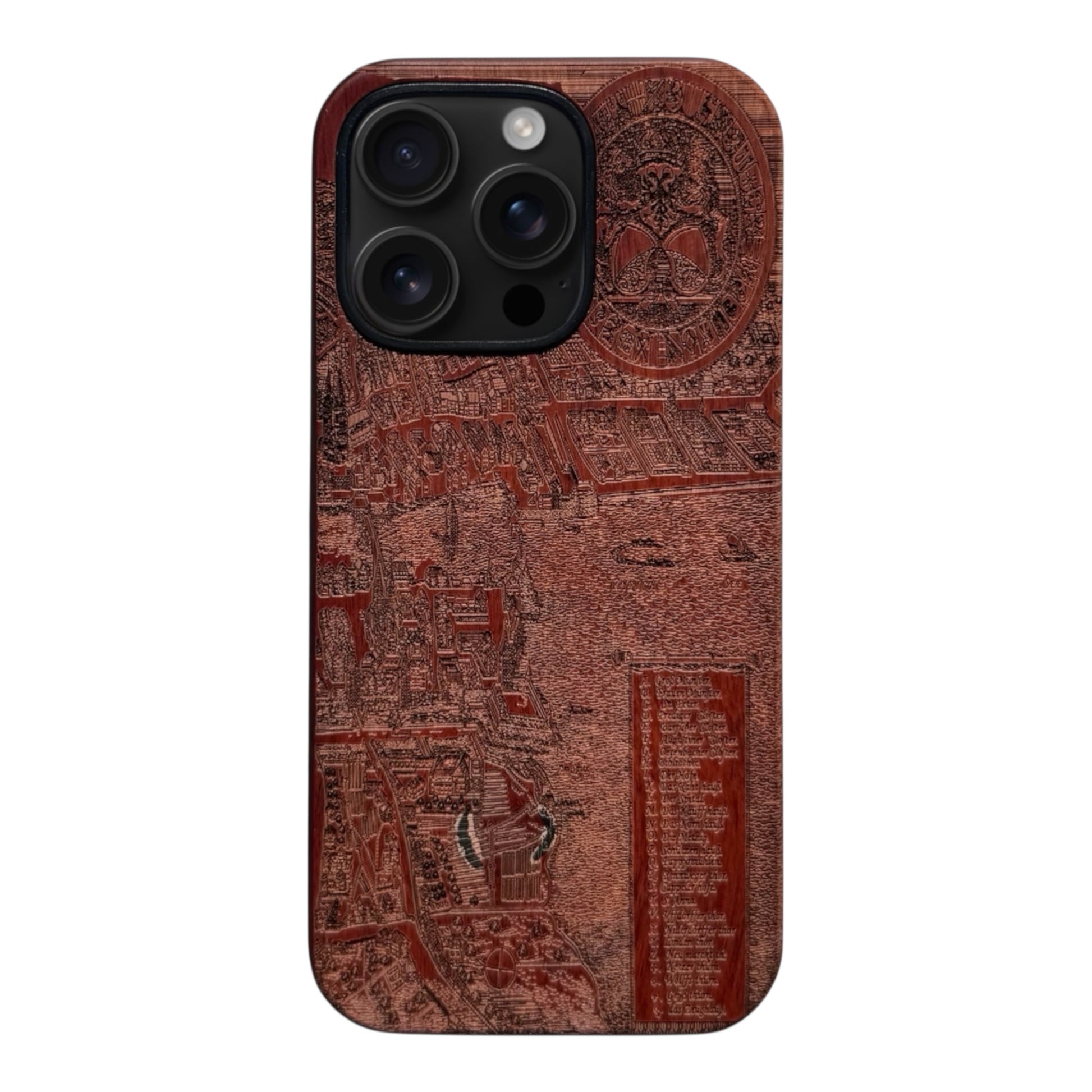 Zürich Merian Eden Case aus Nussbaumholz für das iPhone 16 Pro Max mit MagSafe