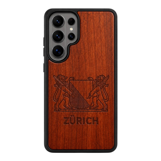 Zürich Wappen Eden Case aus Rosenholz für das Samsung Galaxy S26 Ultra mit MagSafe