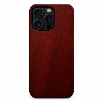 Rosenholz Eden Case für iPhone 16 Pro und 16 Pro Max – frontale Rückansicht