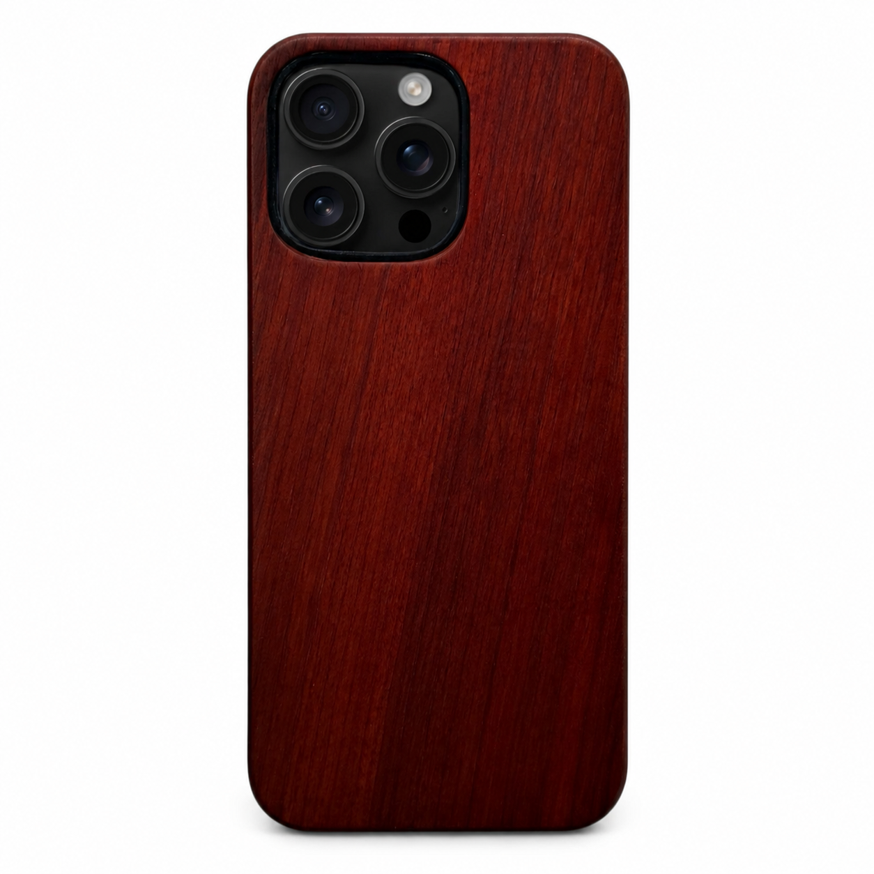 Rosenholz Eden Case für iPhone 16 Pro und 16 Pro Max – frontale Rückansicht