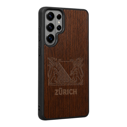 Zürich Wappen Eden Case aus Nussbaumholz für das Samsung Galaxy S26 Ultra mit MagSafe