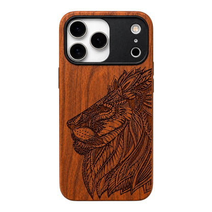 Lion Eden Case made with Rose Wood for the iPhone 17 Pro