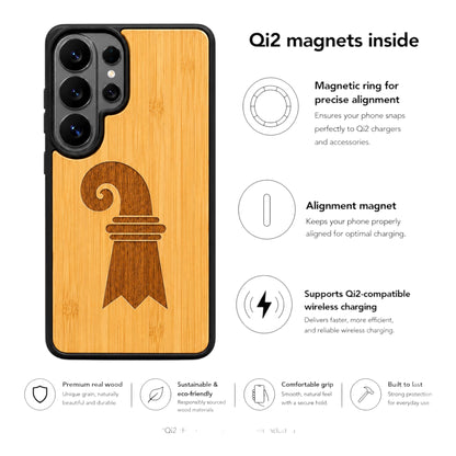Baslerstab Eden Case aus Bambus für das Samsung Galaxy S26 Ultra mit MagSafe