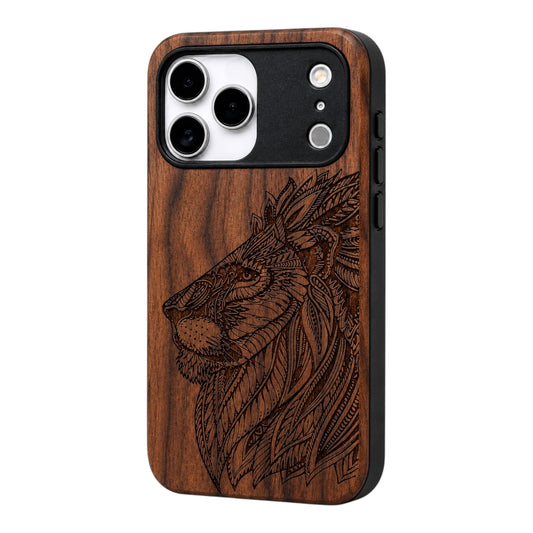 Löwen Eden Case aus Nussbaumholz für das iPhone 17 Pro mit MagSafe