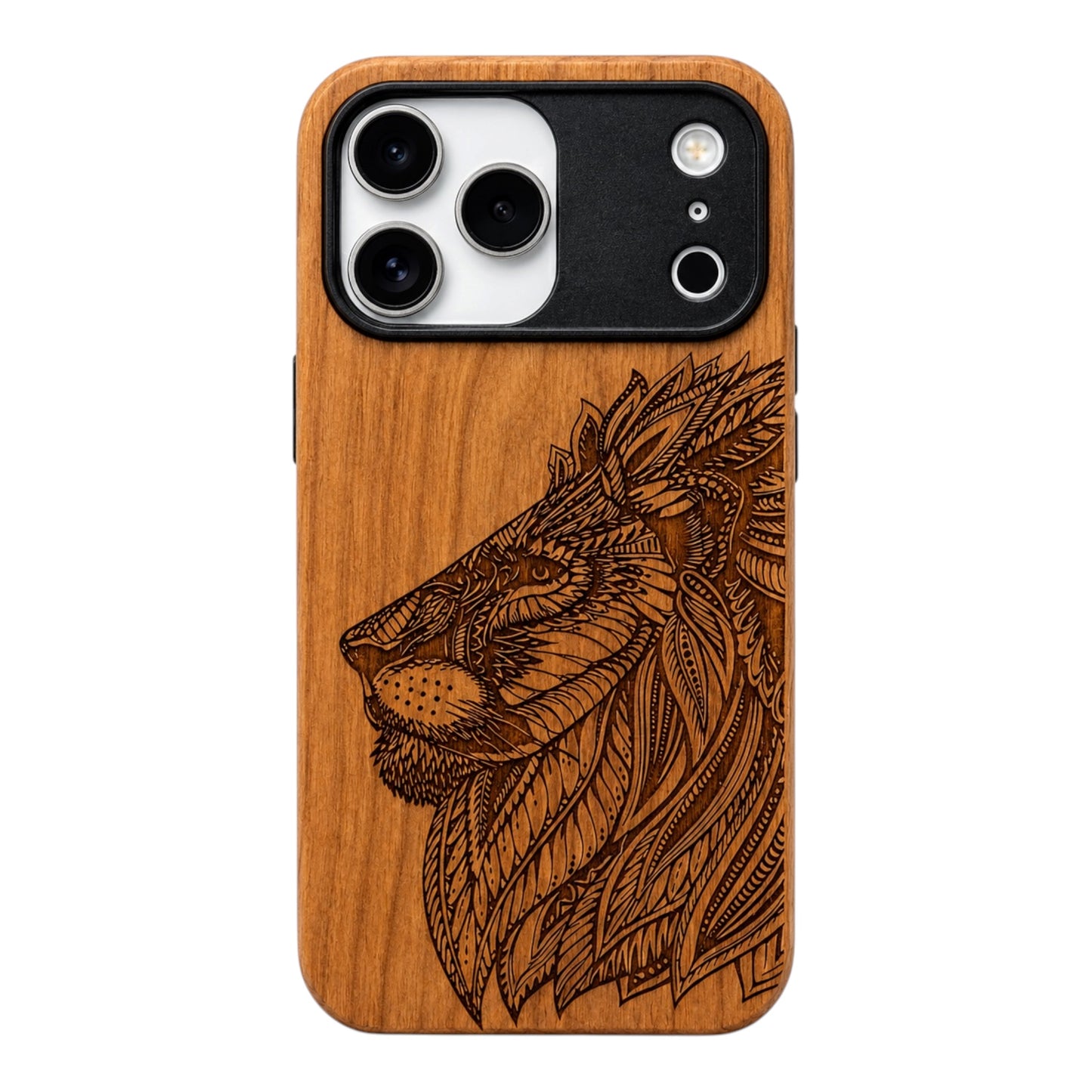 Lion Eden Case made with Cherry Wood for the iPhone 17 Pro