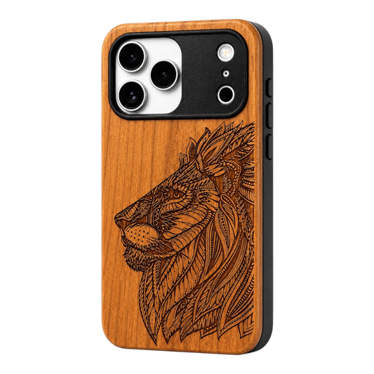 Löwen Eden Case aus Kirschholz für das iPhone 17 Pro mit MagSafe