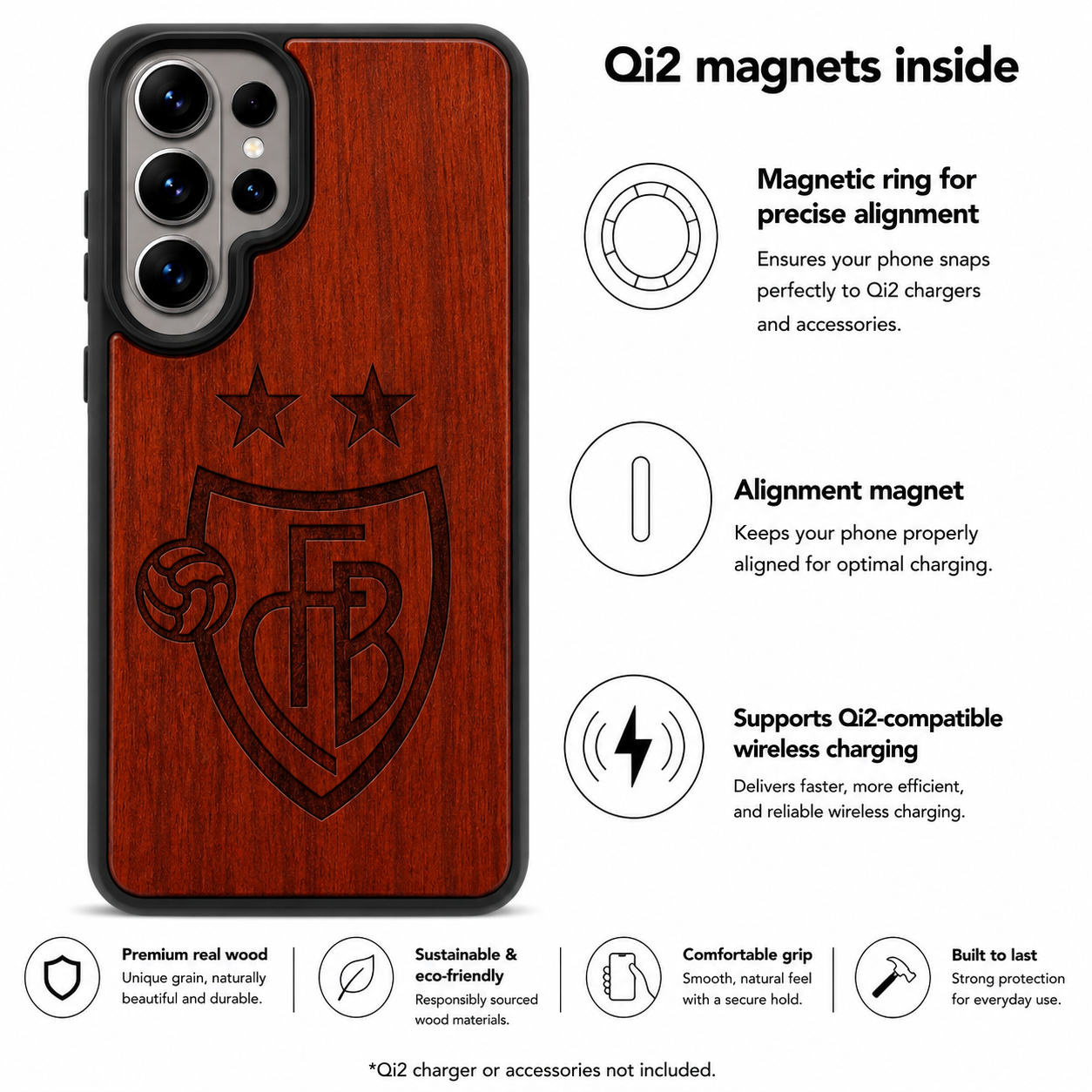 FCB Eden Case aus Rosenholz für das Samsung Galaxy S26 Ultra mit MagSafe