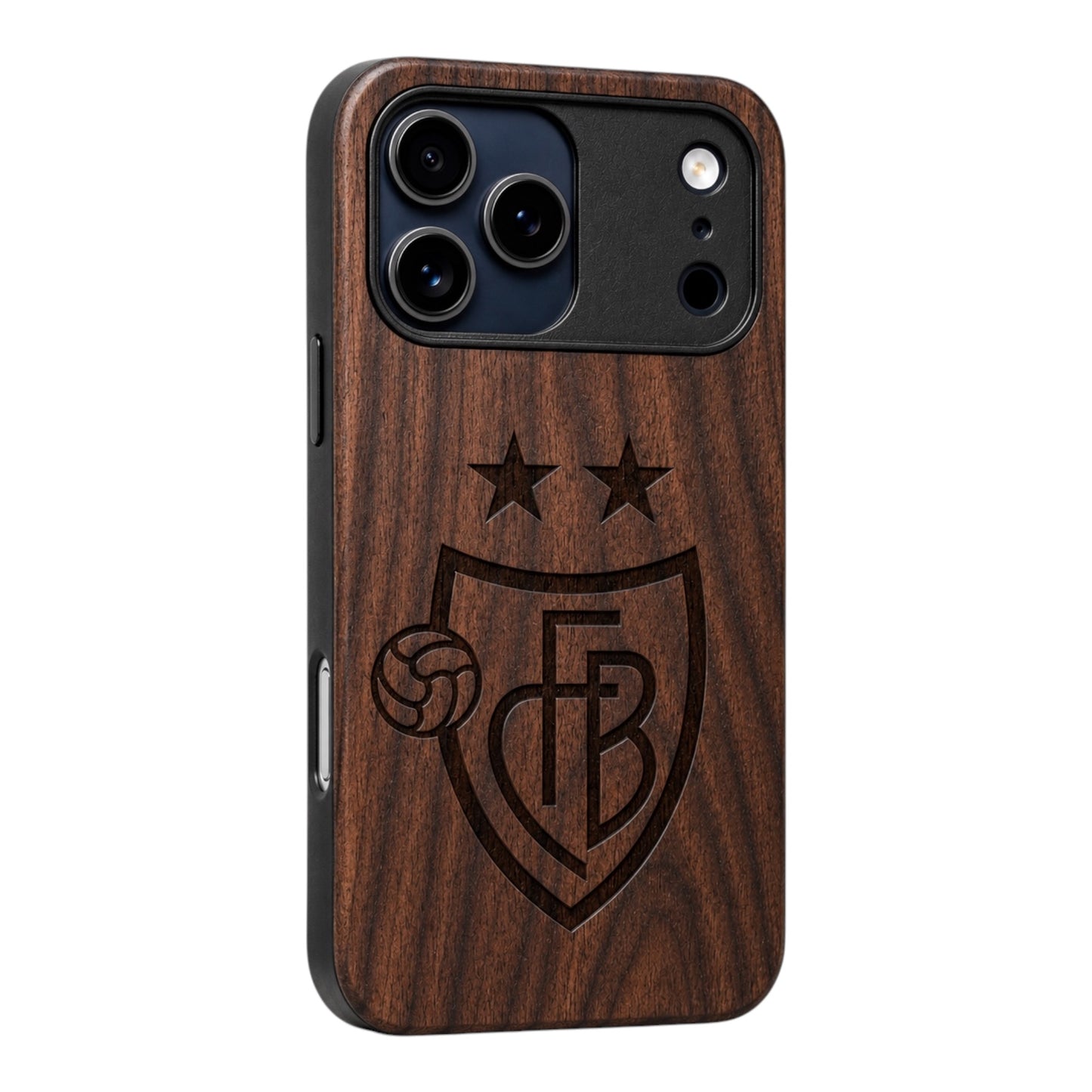 FC Basel Eden Case made with Walnut Wood for the iPhone 17 Pro